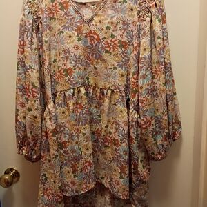 Entro Floral Blouse with Multicolor Design